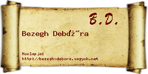 Bezegh Debóra névjegykártya